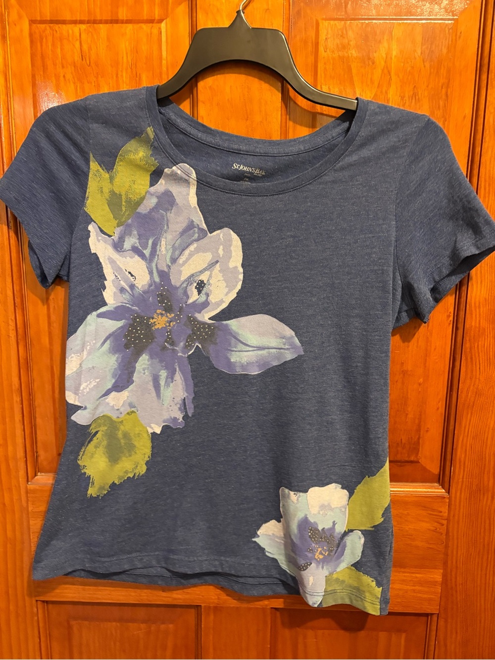 Blue Floral Short-Sleeve Tee by St. John’s Bay